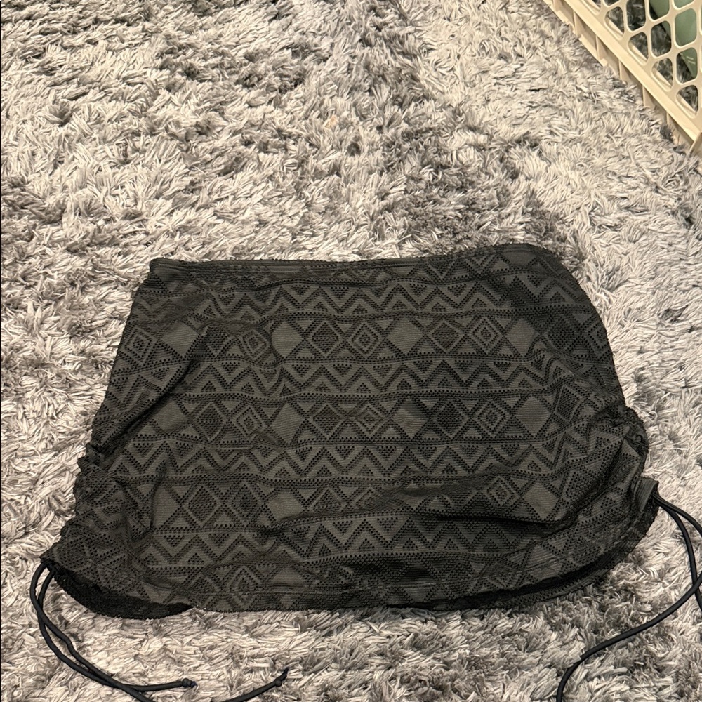 SHEIN Black Geometric Swim Cover-Up